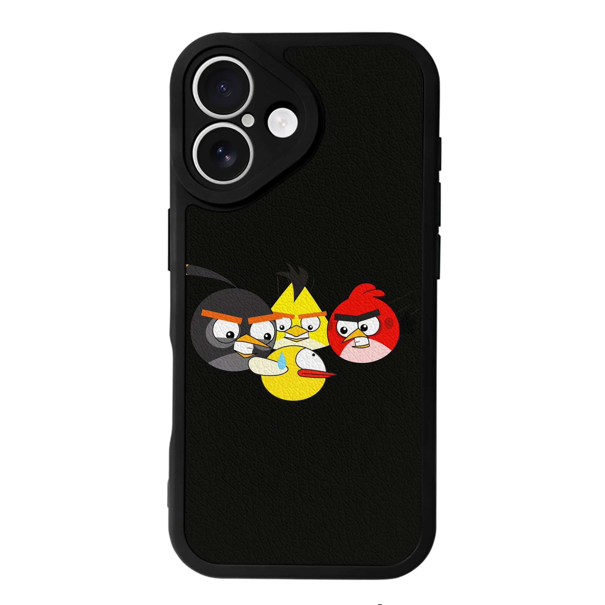 （画像用） Angry Birds アングリーバード 【iPhone 16シリーズ対応】シリコンスマホケース（レザー調） 材質：シリコン